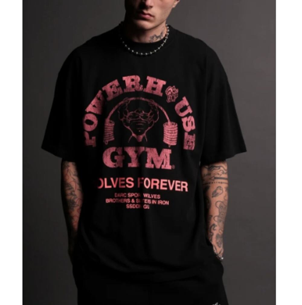Darc Sport Powerhouse Of The Wolves V2 Premium Tee Black Neon Pink Size M